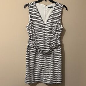 Tommy Hilfiger Black and White Patterned Mini Dress